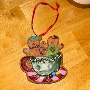 Gingerbread people & the letter "t" ornaments